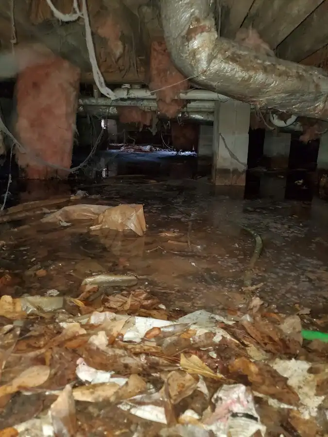 Crawl space flood assessment for Commercial Water Damage Restoration in Warrenville